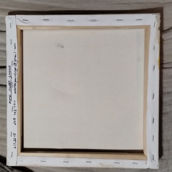 Estelle B. Home Sweet Gnome Buzzin with Friends Painted on Canvas," 12"x12" - Picture 5 of 5